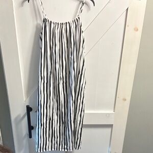 Striped Black and White womens maxi Dress